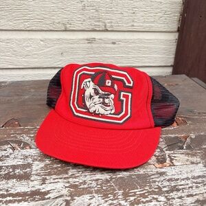 Vintage GEROGIA Bulldogs trucker hat football mesh red